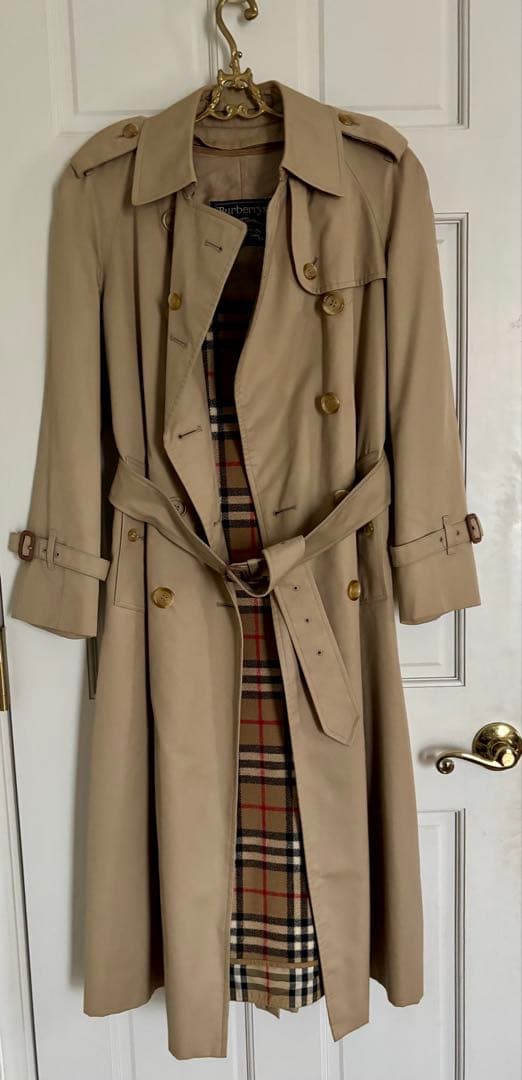 バーバリーダブルトレンチコート ウールライナー付7号サイズ
