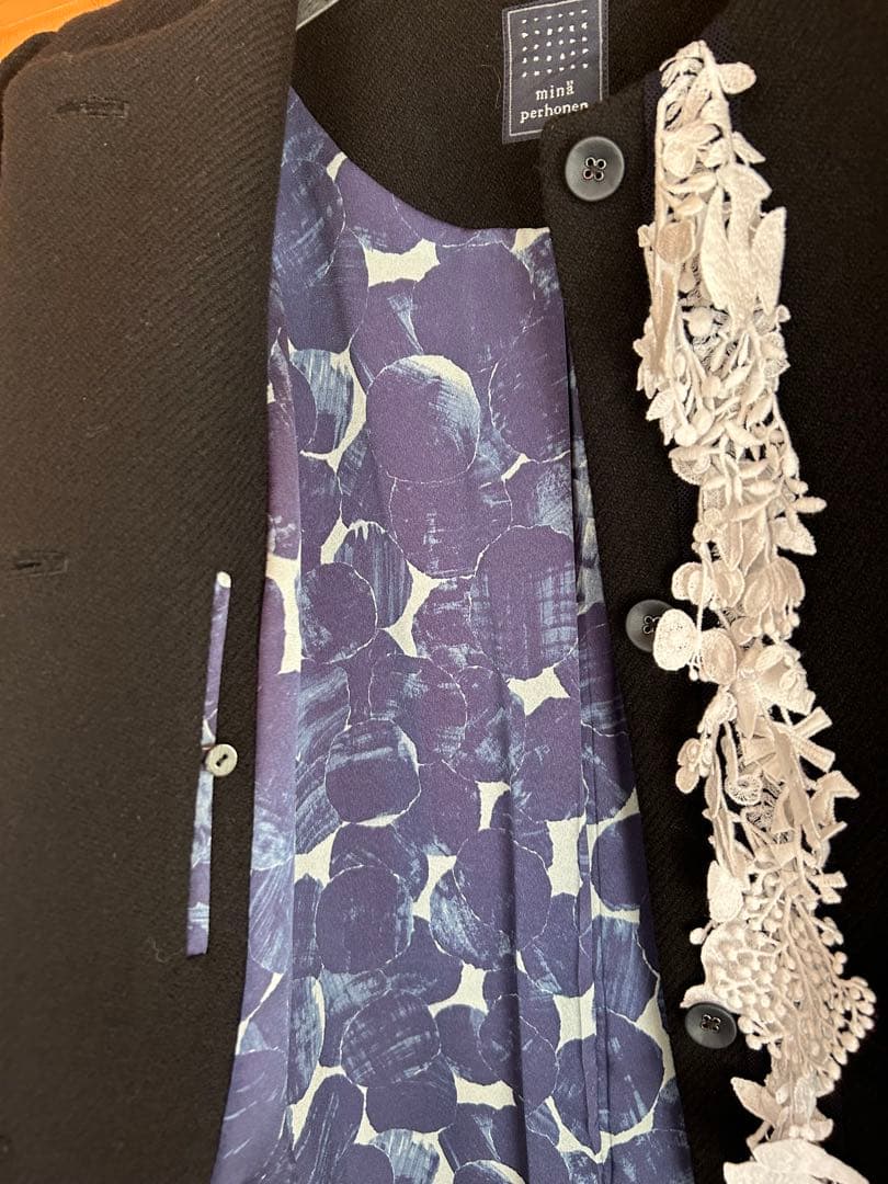 ミナペルホネン☆コート forest parade 40 黒