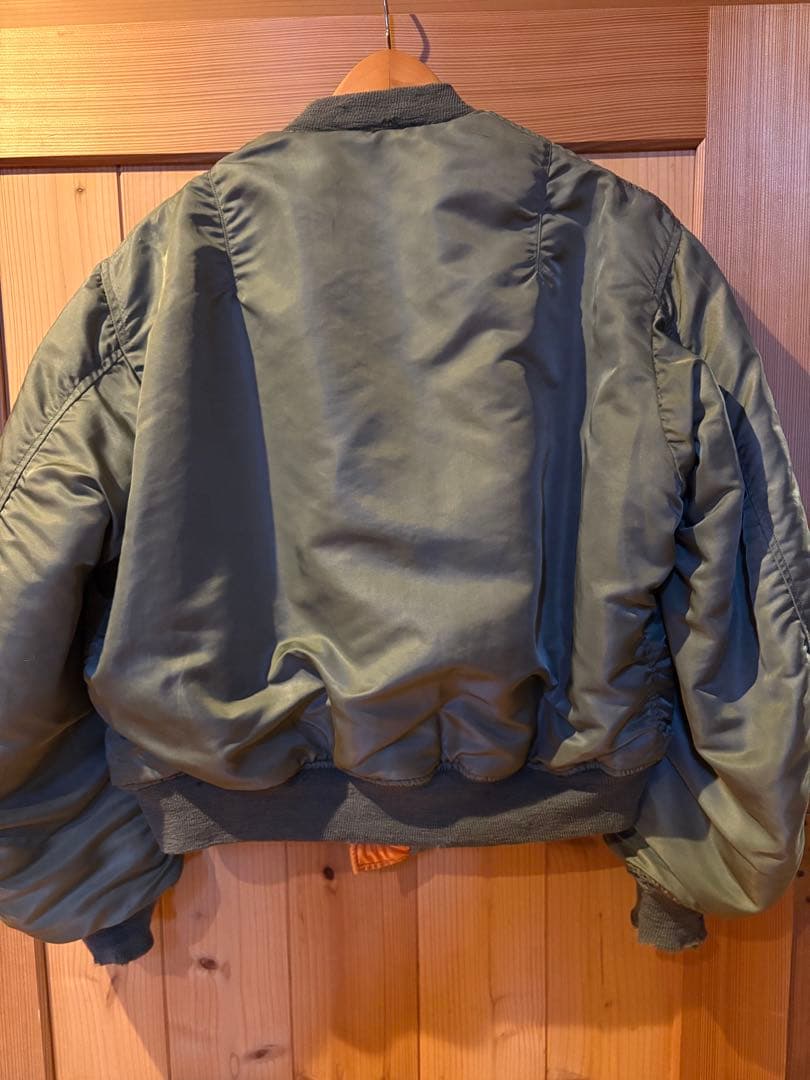 実物 MA-1 XL ビンテージ　Dタイプ クラウンジップ