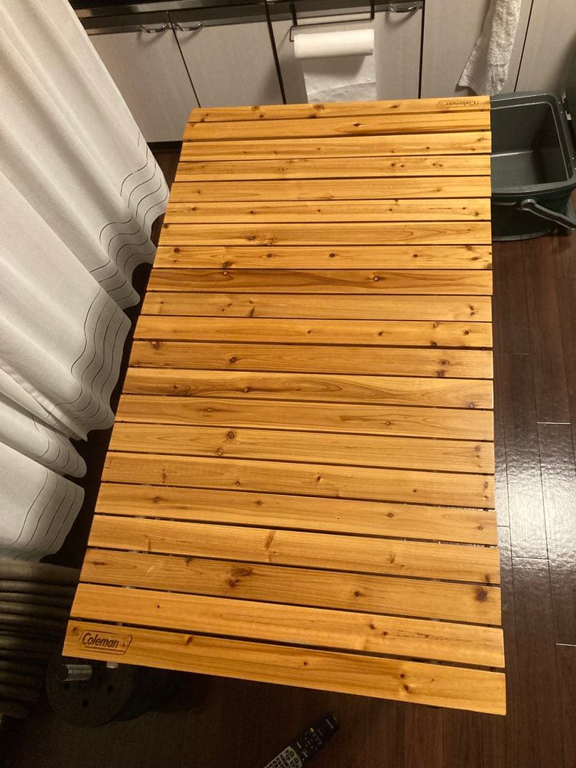 Coleman 折りたたみ木製テーブル ナチュラルウッドロールテーブル120廃盤