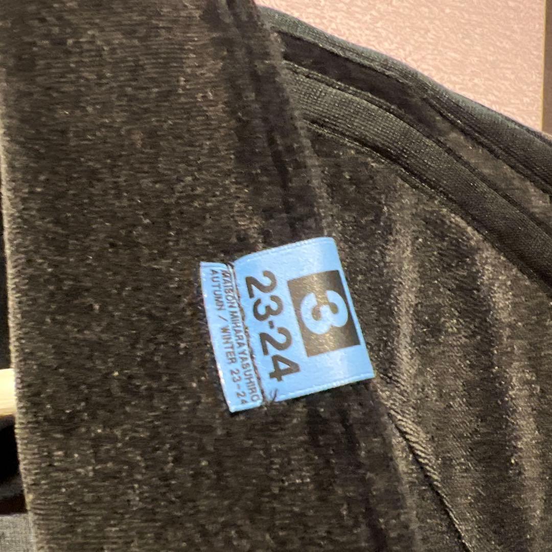 MIHARA YASUHIRO ベロアトラックジャケット　黒　48