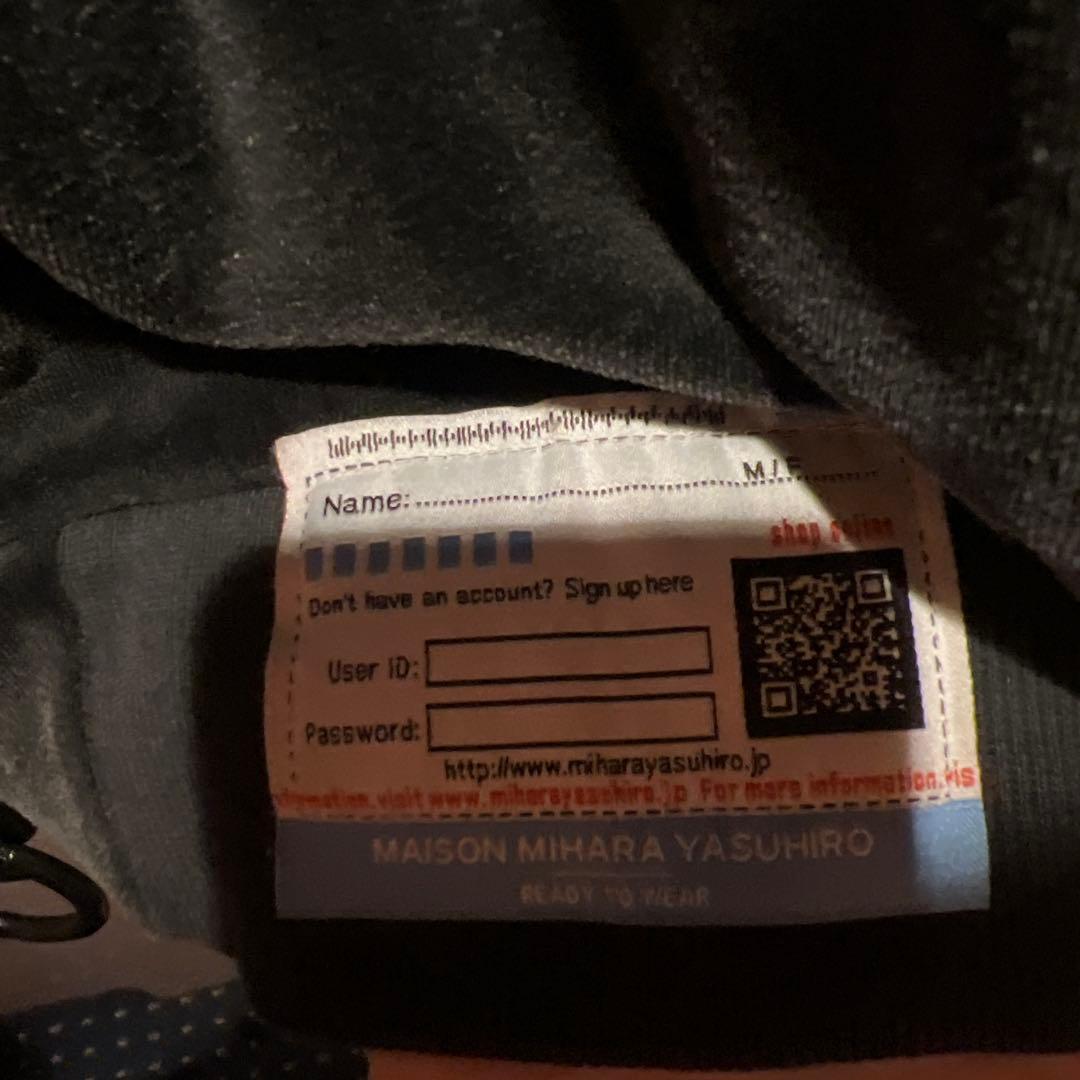 MIHARA YASUHIRO ベロアトラックジャケット　黒　48