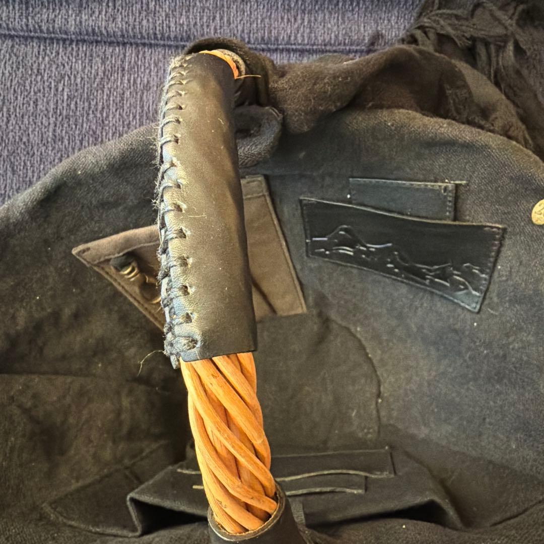 エバゴス籐製ハンドル付きかごバッグ