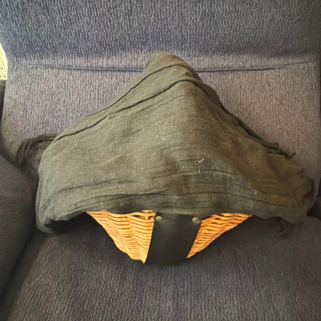 エバゴス籐製ハンドル付きかごバッグ