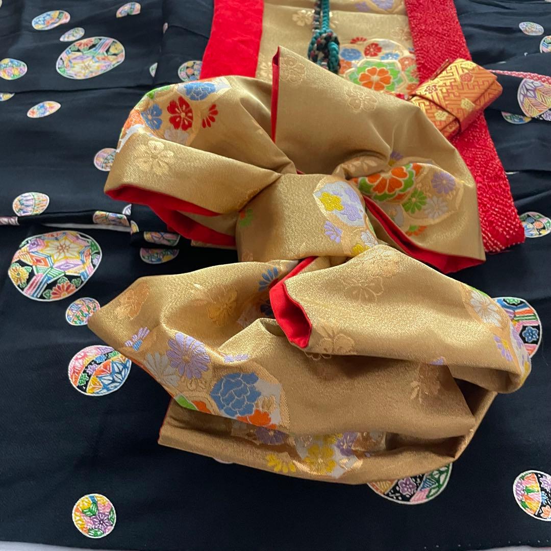 七五三　7歳　お着物セット　ハンドメイド　作り帯