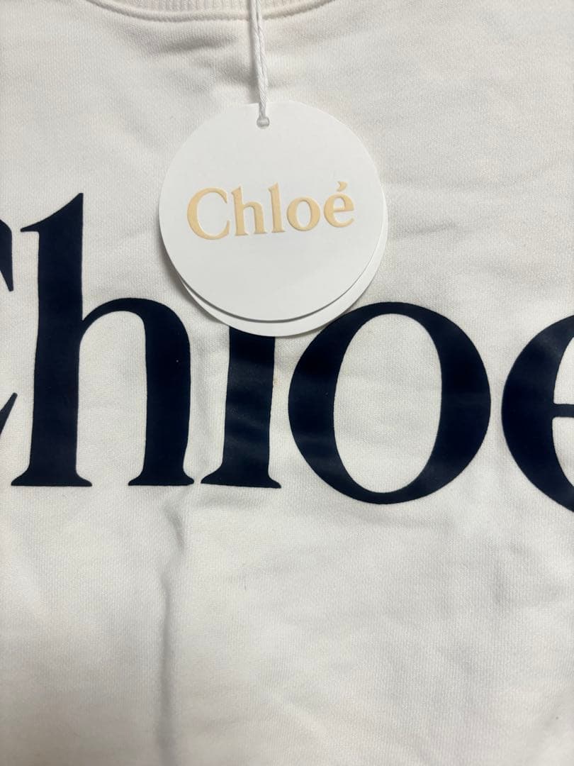 Chloé ホワイト ロゴ Tシャツ トレーナー　半袖トレーナー