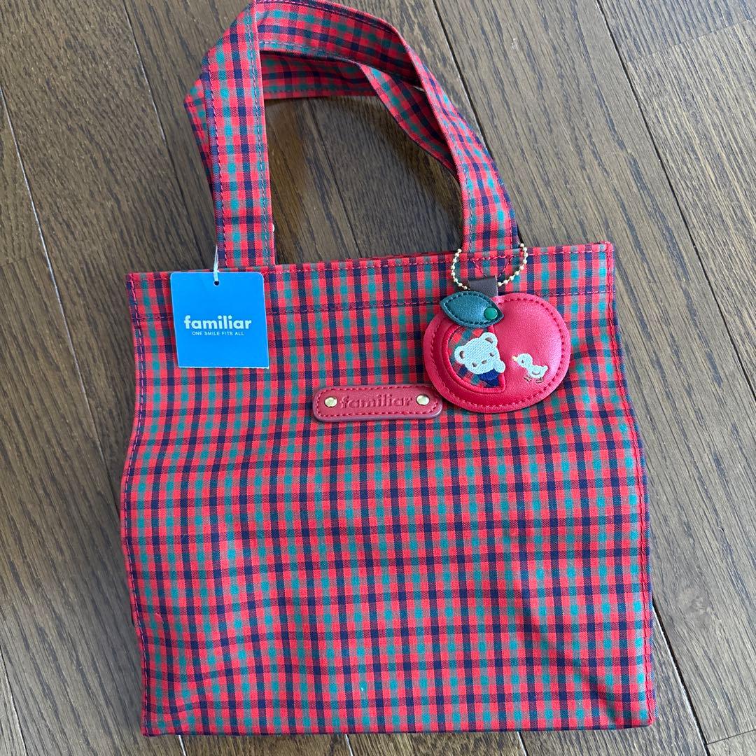 familiar チェック柄 トートバッグ