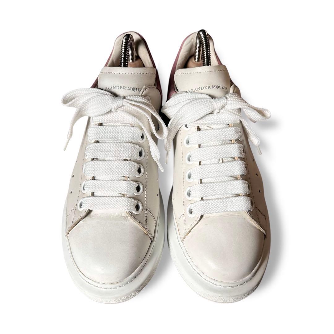 《超美品》アレキサンダーマックイーン 厚底 スニーカー ホワイト ピンク 38