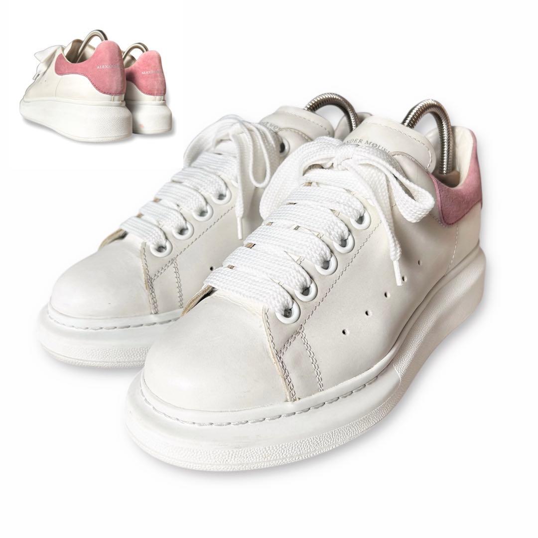 《超美品》アレキサンダーマックイーン 厚底 スニーカー ホワイト ピンク 38