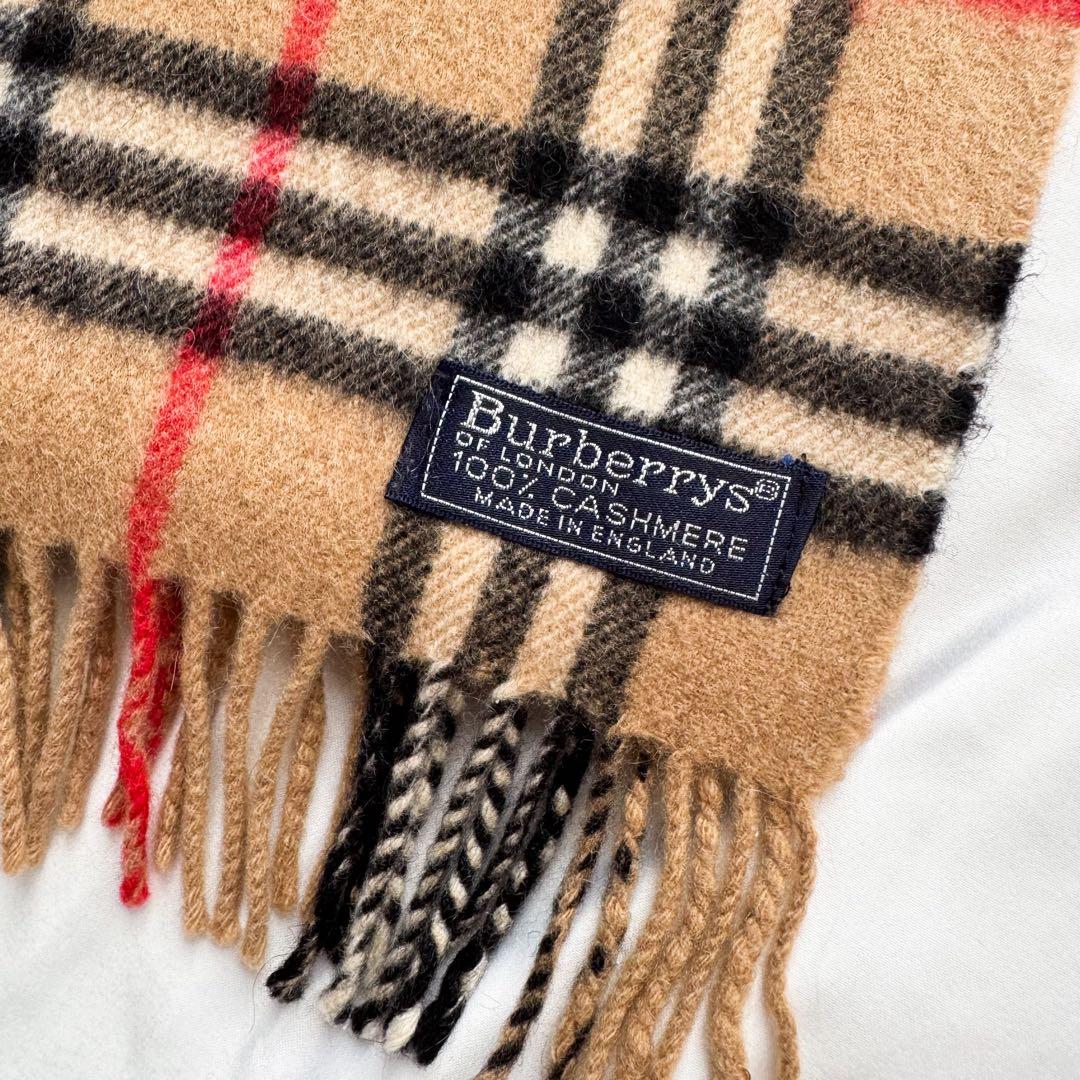 【美品】 Burberrys バーバリー マフラー ラムウール ビンテージ