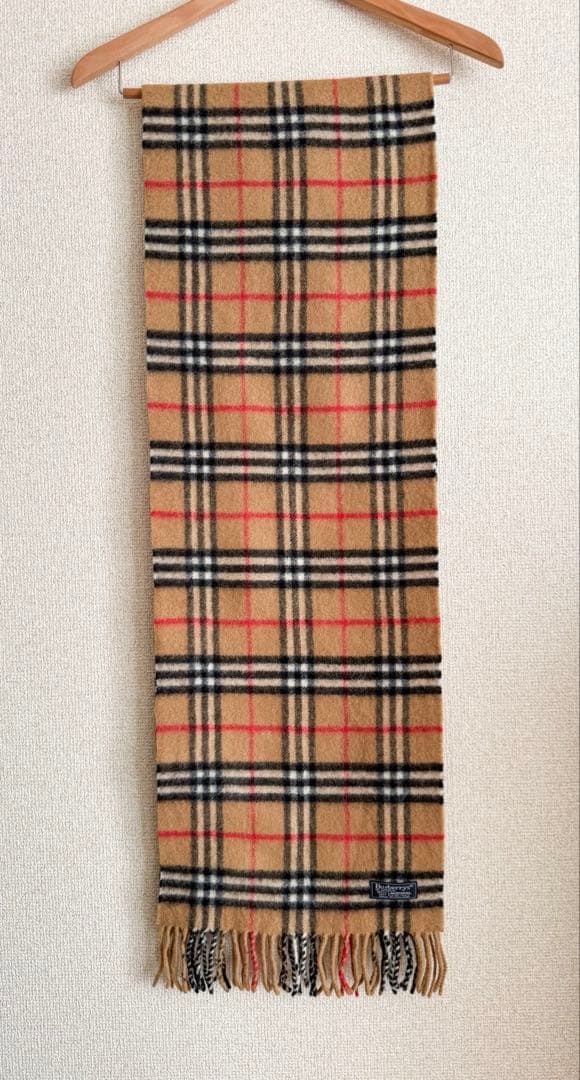 【美品】 Burberrys バーバリー マフラー ラムウール ビンテージ