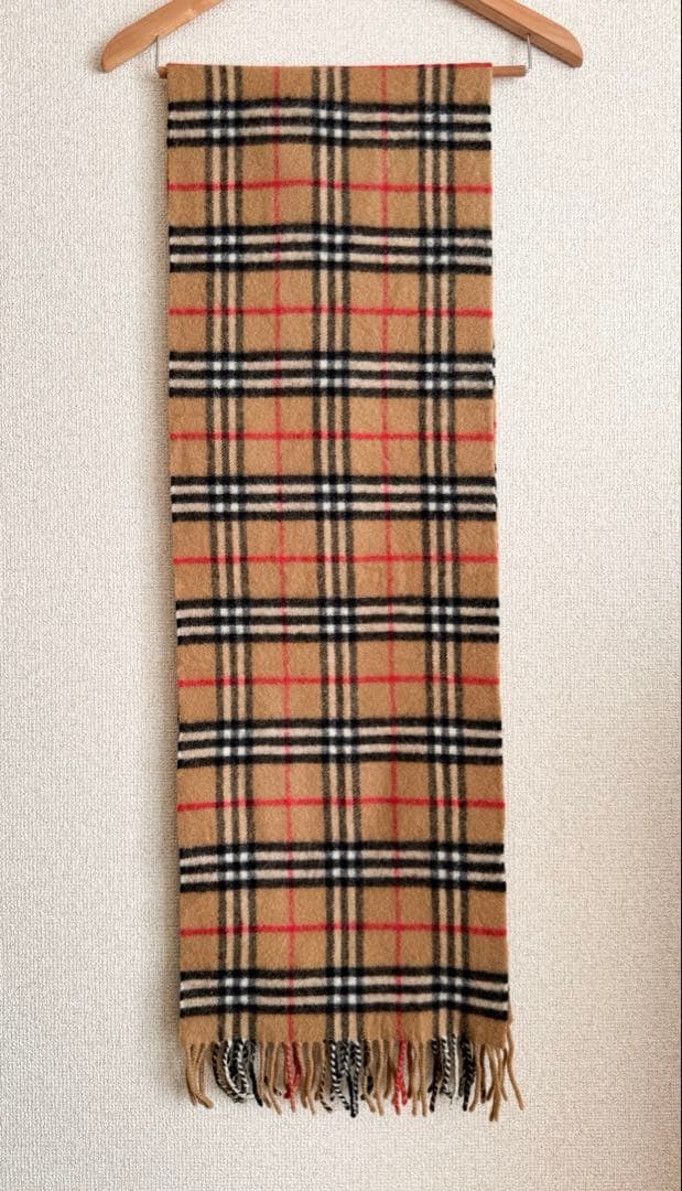 【美品】 Burberrys バーバリー マフラー ラムウール ビンテージ