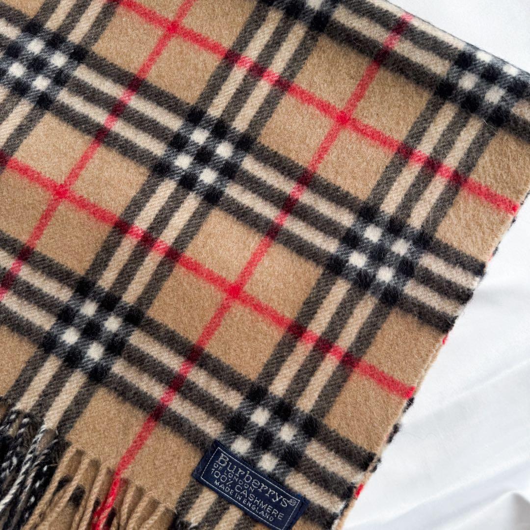 【美品】 Burberrys バーバリー マフラー ラムウール ビンテージ