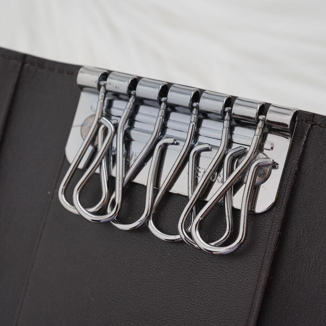 未使用品　箱付き　GUCCI グッチ　キーケース　レザー　G柄　ブラウン　希少