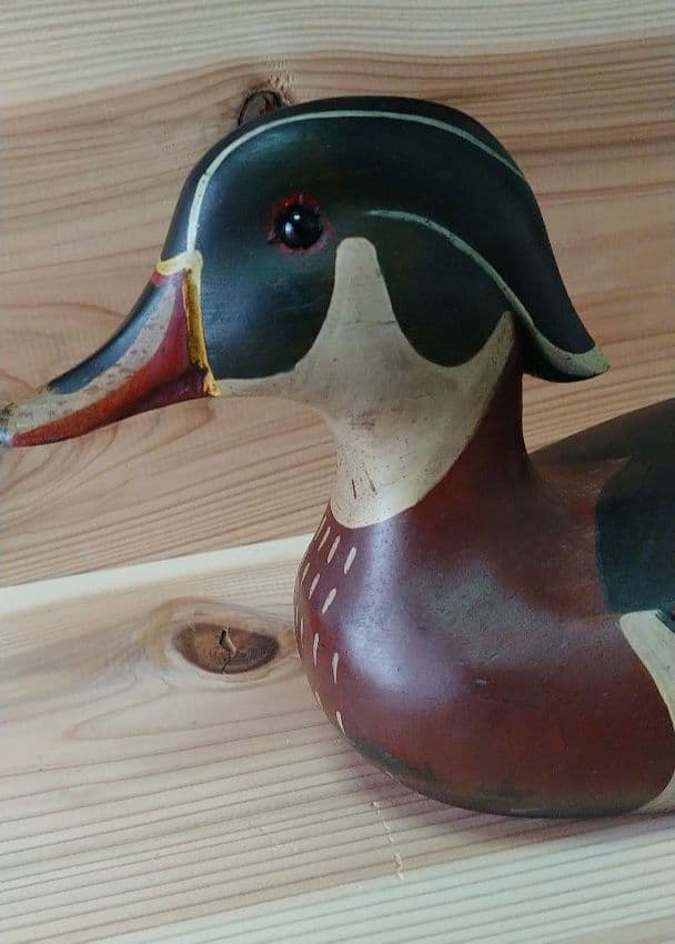 Tom Taber（トム・タバー:アメリカ彫刻家）カモの木彫デコイ