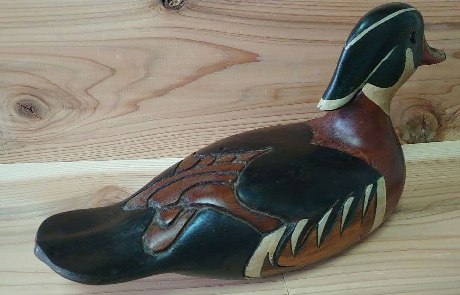Tom Taber（トム・タバー:アメリカ彫刻家）カモの木彫デコイ