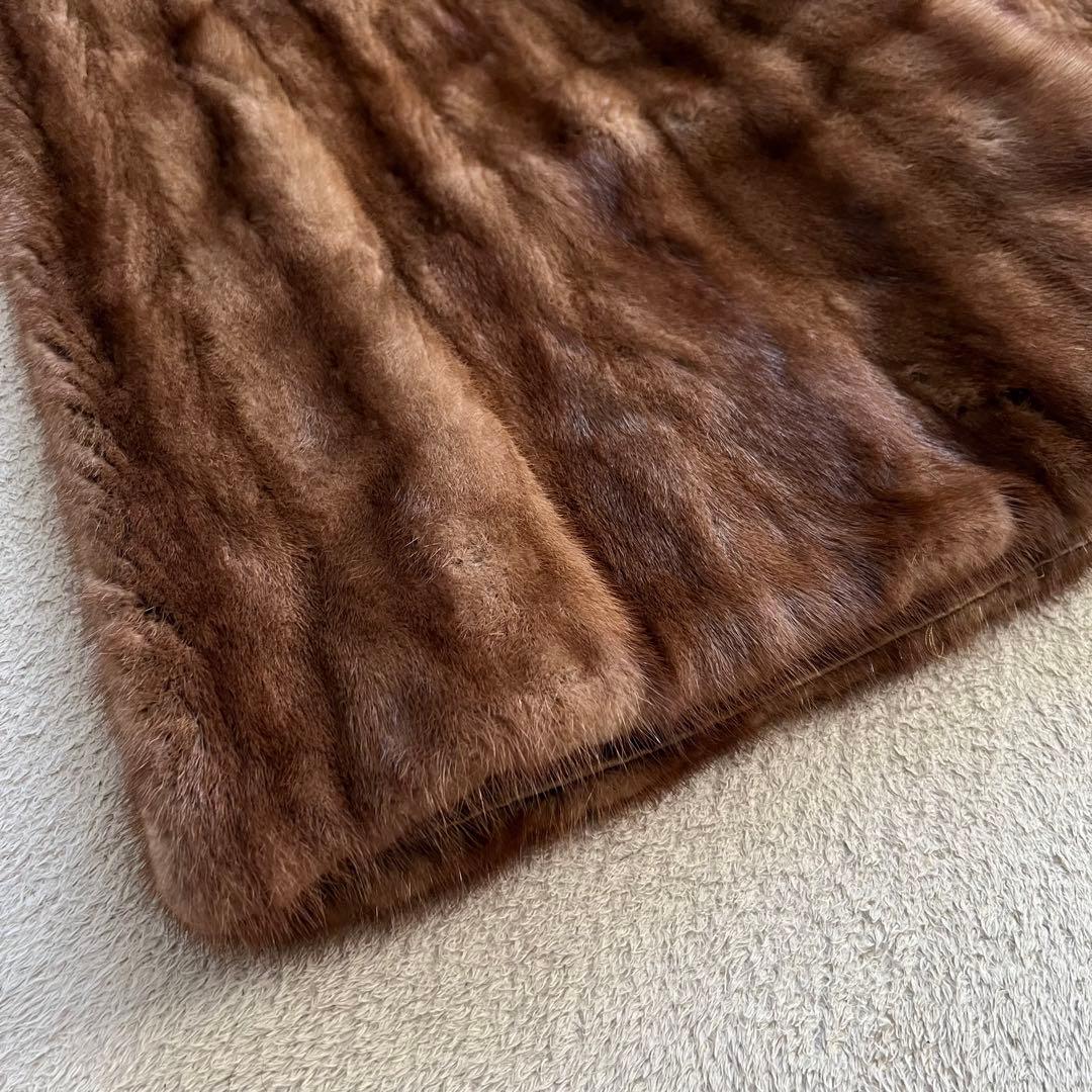 美品　サガミンク　ロイヤル　ロング　キャメル　ファーコート