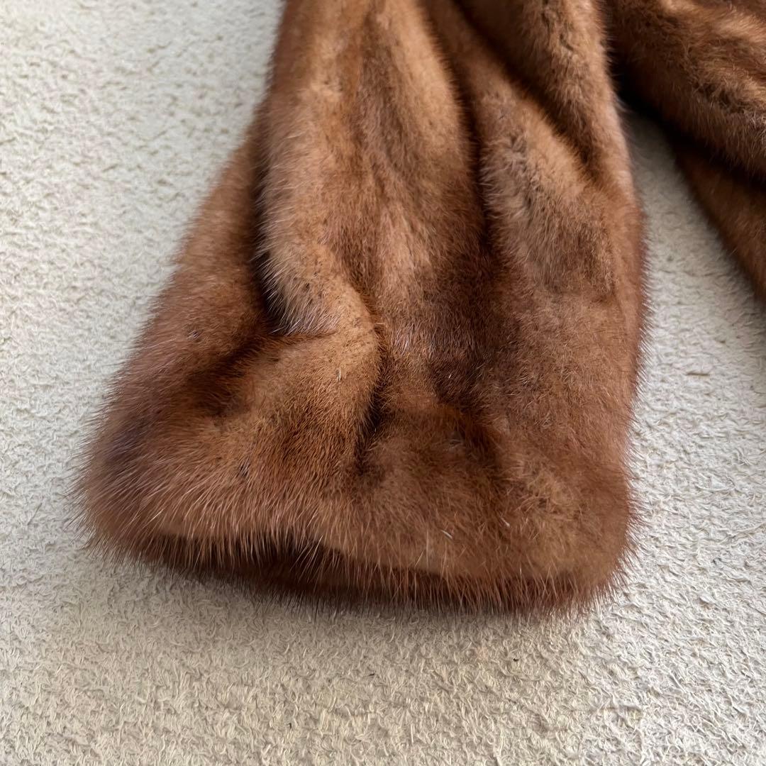 美品　サガミンク　ロイヤル　ロング　キャメル　ファーコート