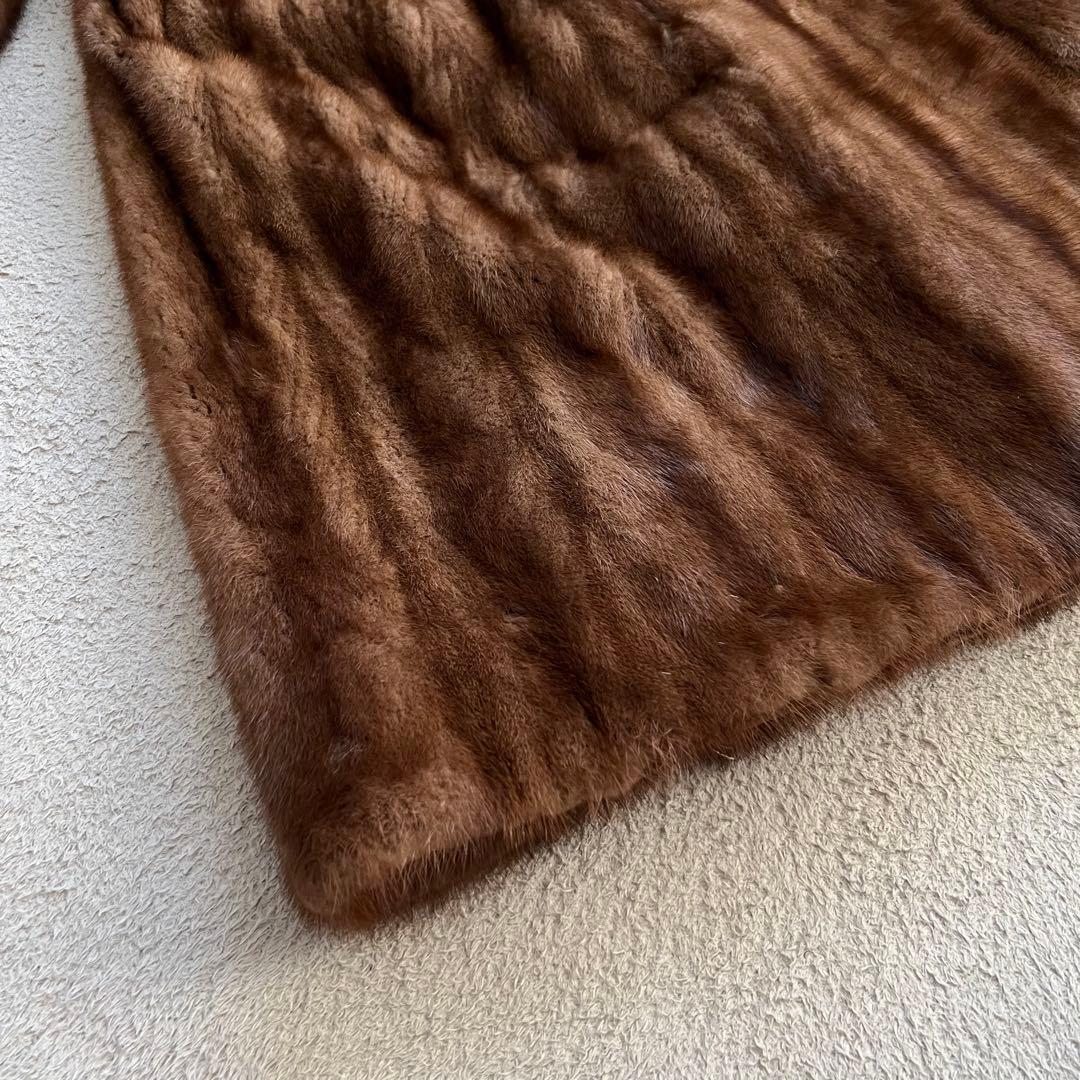 美品　サガミンク　ロイヤル　ロング　キャメル　ファーコート