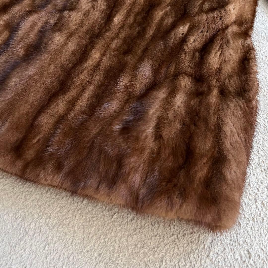 美品　サガミンク　ロイヤル　ロング　キャメル　ファーコート