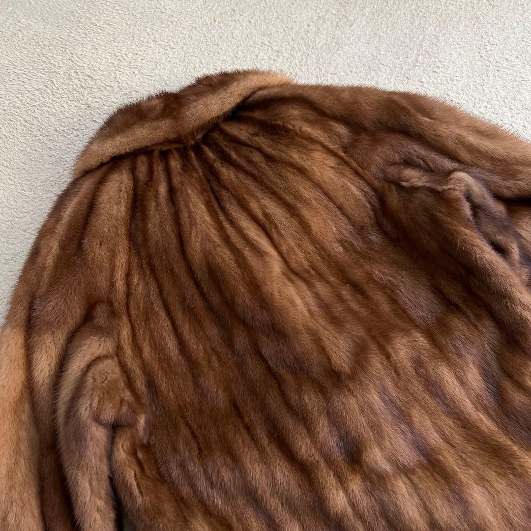 美品　サガミンク　ロイヤル　ロング　キャメル　ファーコート