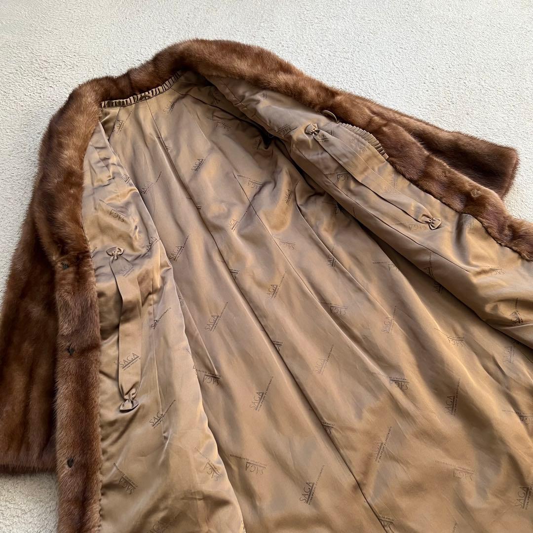 美品　サガミンク　ロイヤル　ロング　キャメル　ファーコート