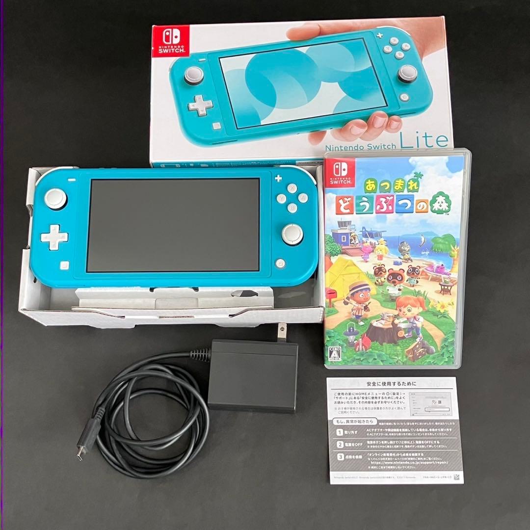m*2様 Nintendo Switch Lite 本体 ターコイズ　あつまれど