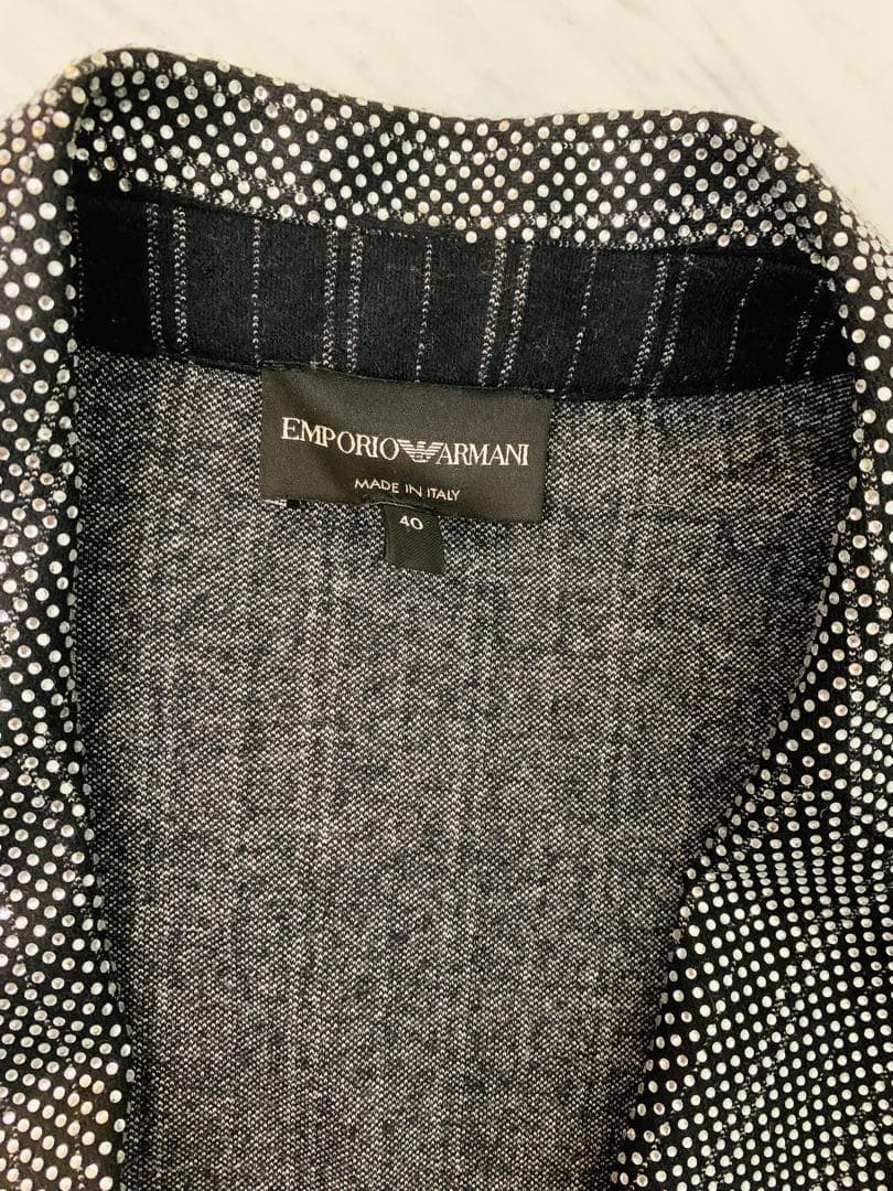 【美品】EMPORIO ARMANI ストライプオールインワン 40