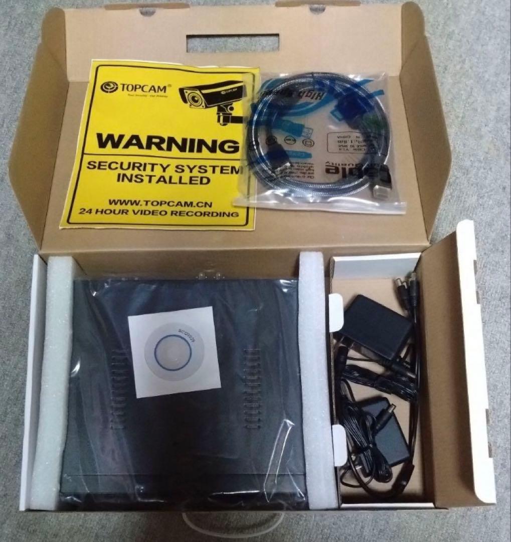 4CH フルハイビジョン　屋外型防犯カメラセット　AHDカメラ4台　レコーダー付