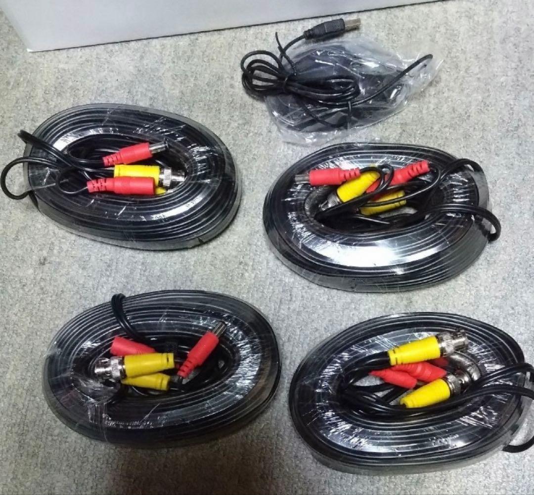 4CH フルハイビジョン　屋外型防犯カメラセット　AHDカメラ4台　レコーダー付