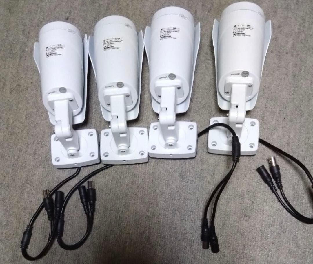 4CH フルハイビジョン　屋外型防犯カメラセット　AHDカメラ4台　レコーダー付