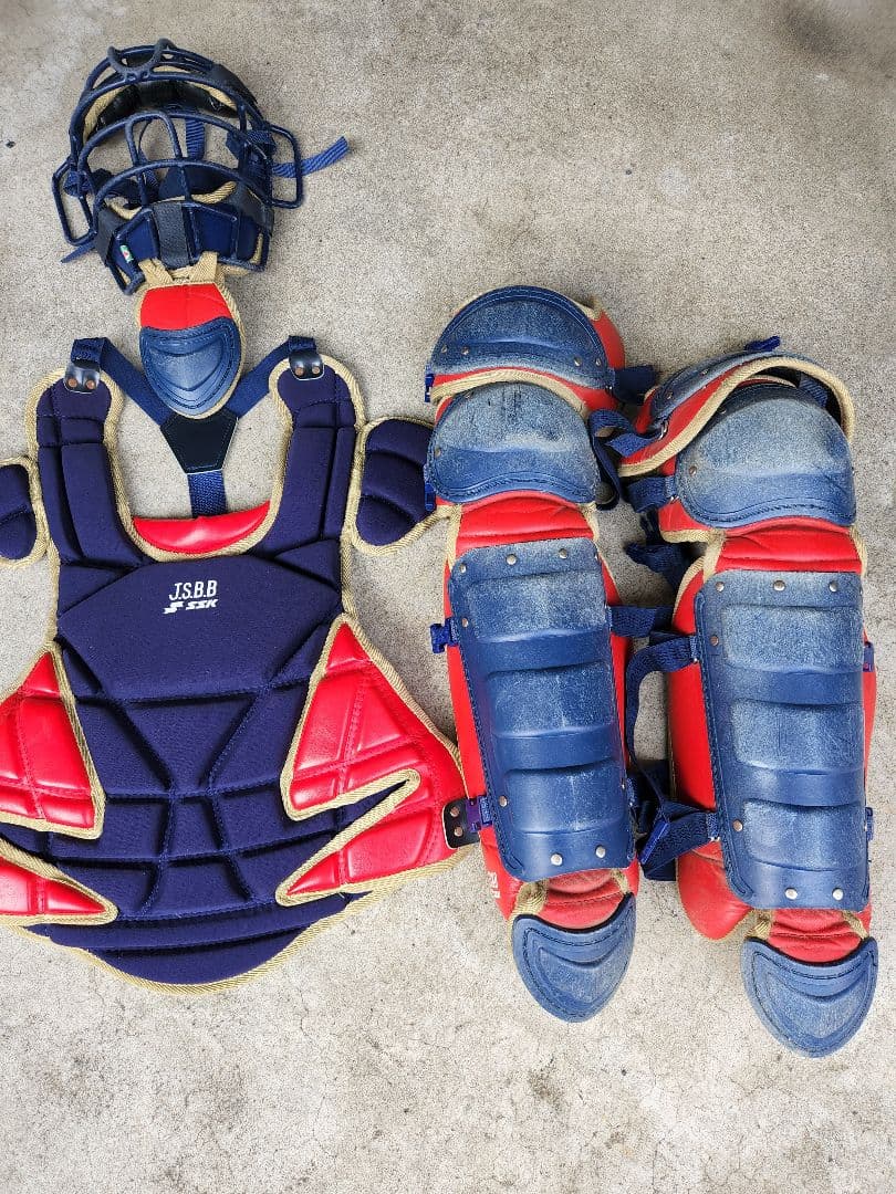 SSK 　キャッチャー用防具 ネイビー/レッド