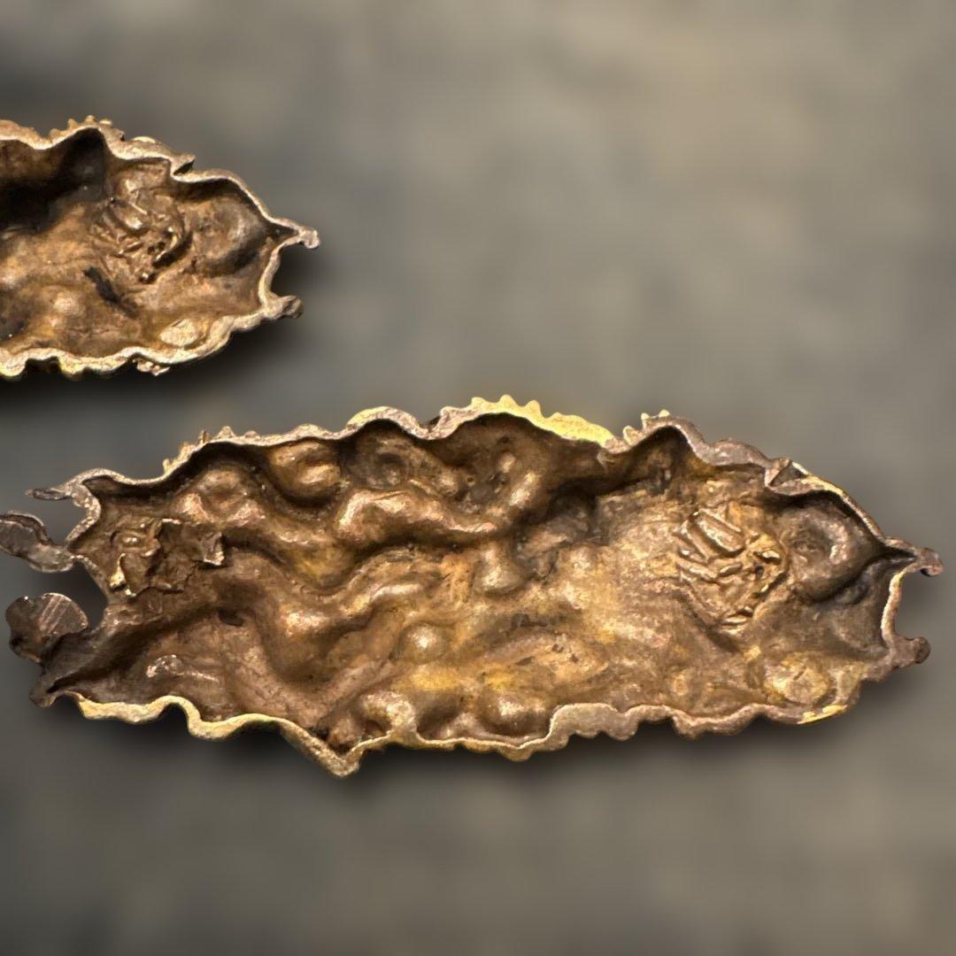 SALE⬇️時代物 目貫 龍虎　金銀　骨董　金工　刀装具　銅製