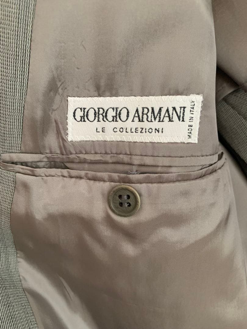 Giorgio Armani ダブルブレストスーツジャケット グレー