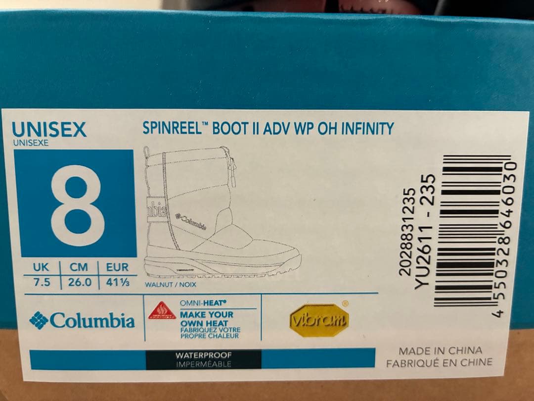 新品未使用Columbiaコロンビア スピンリールブーツII