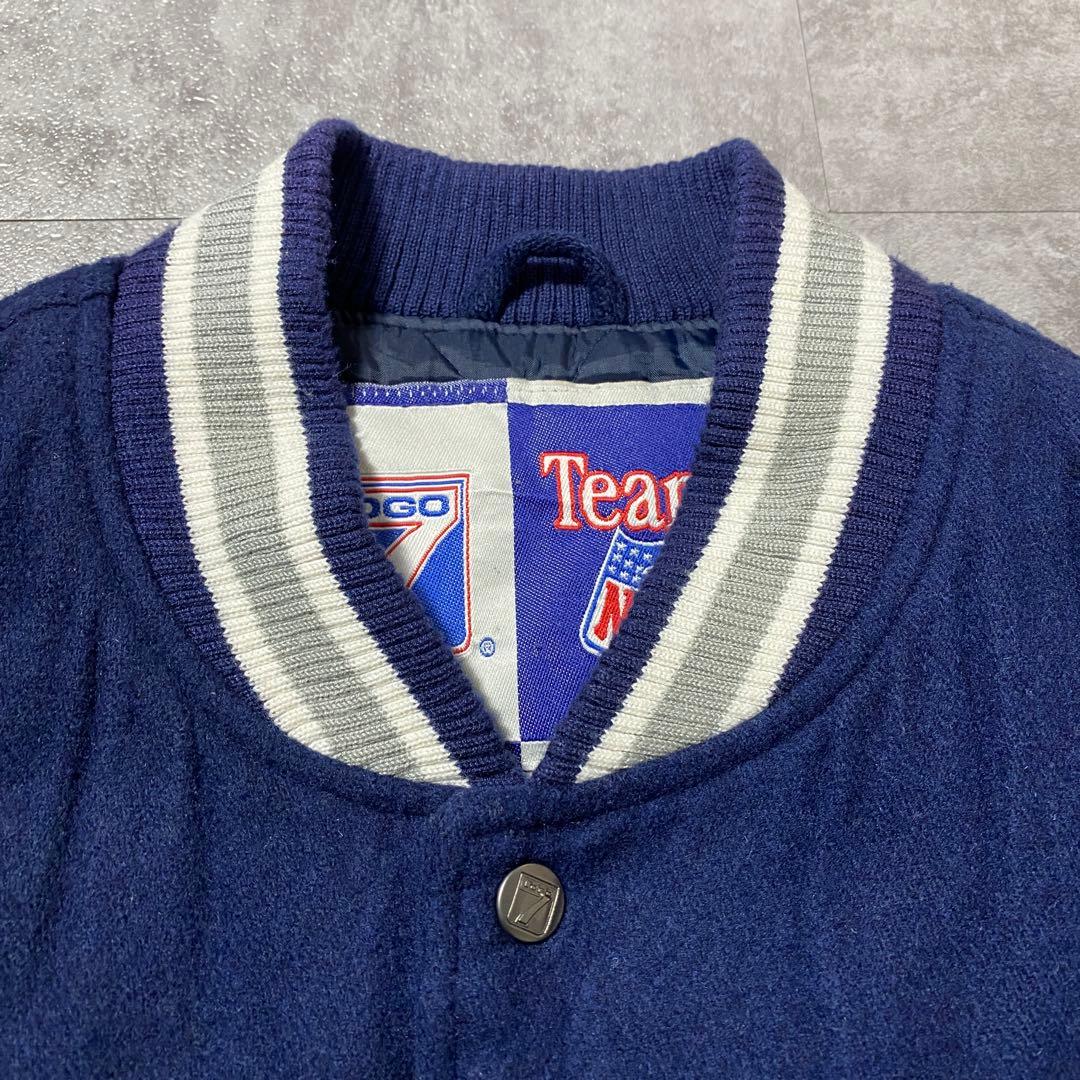 90's NFL ダラス・カウボーイズ　バックロゴ　ウール　中綿　スタジャン