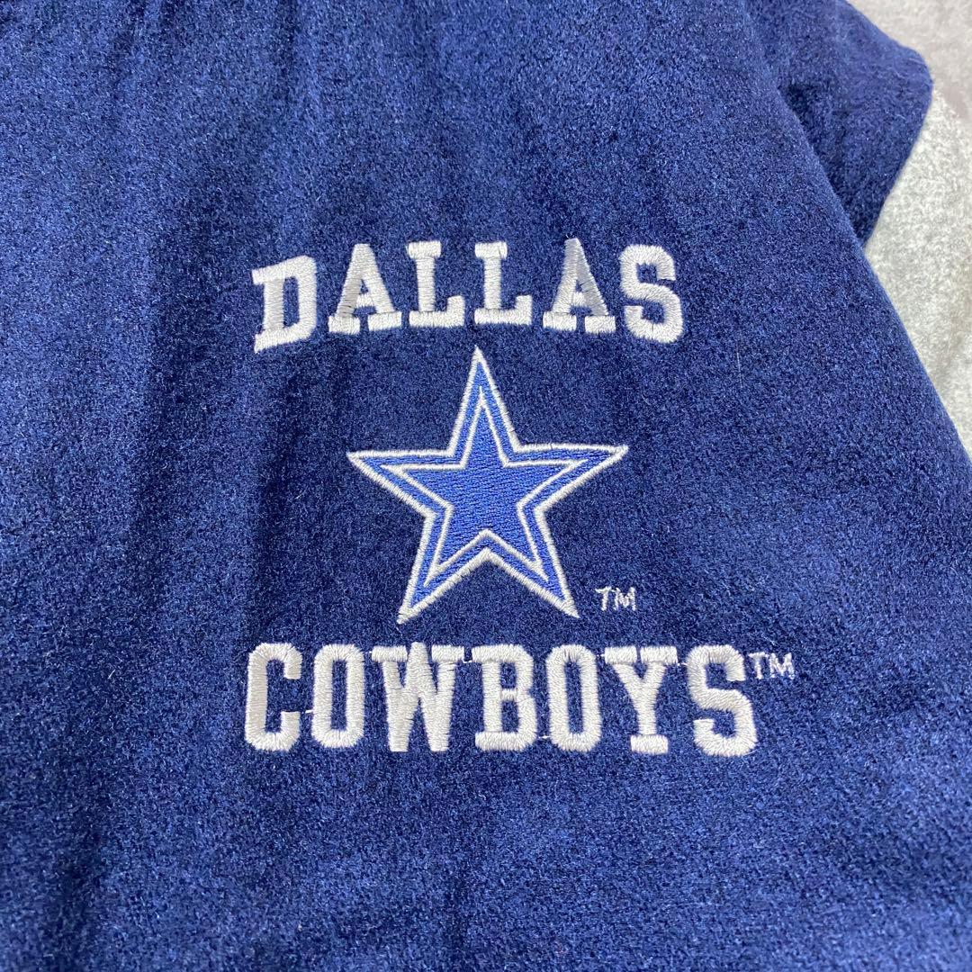 90's NFL ダラス・カウボーイズ　バックロゴ　ウール　中綿　スタジャン
