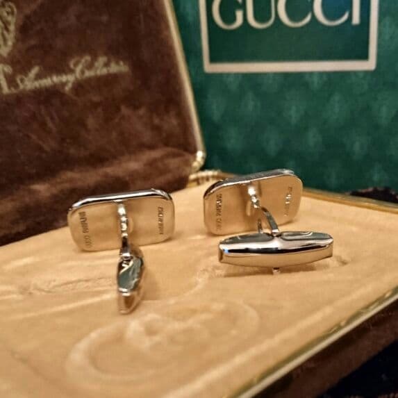 美品 GUCCI OLD オールド グッチ カフリンクス カフスボタン