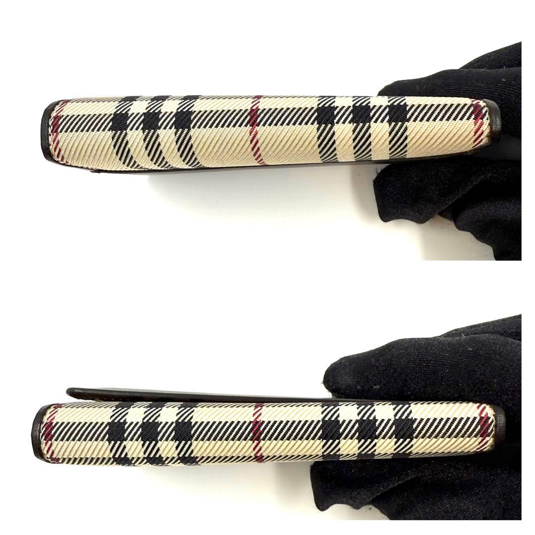 【未使用・美品】Burberry バーバリー　キーケースチェック柄 キャンバス地