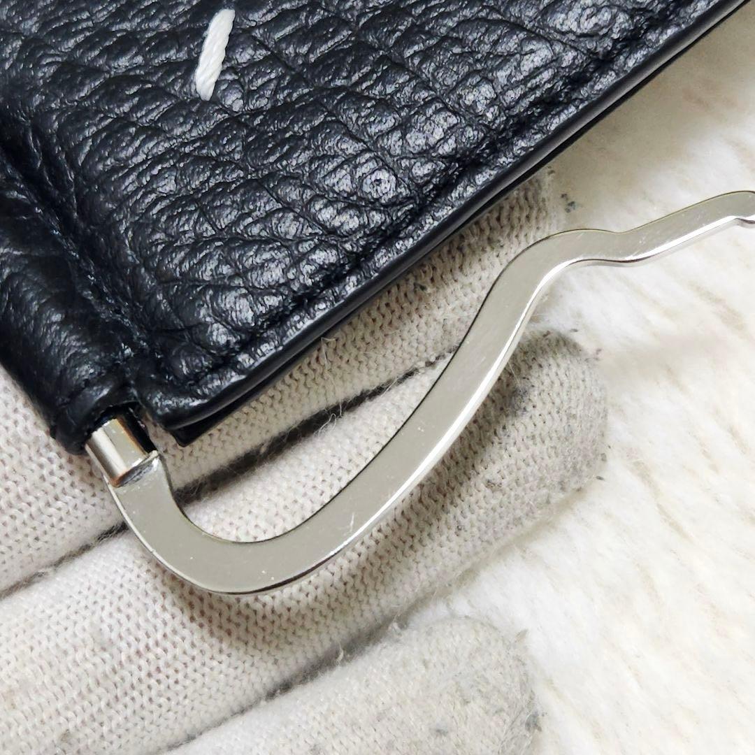 ✨極美品　正規品✨マルジェラ　マネークリップ　二つ折り　ステッチ　カレンダー　黒