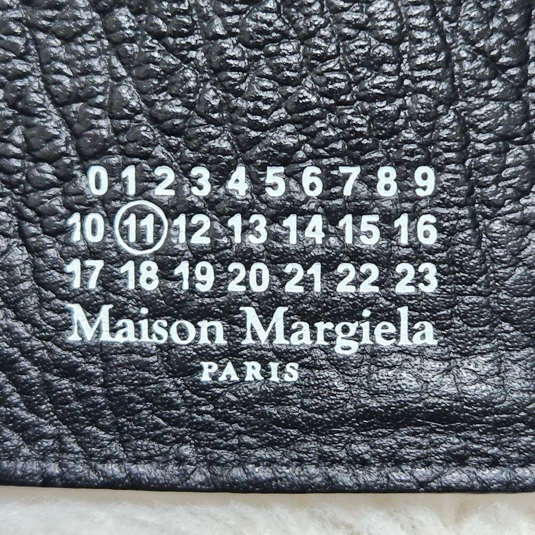✨極美品　正規品✨マルジェラ　マネークリップ　二つ折り　ステッチ　カレンダー　黒
