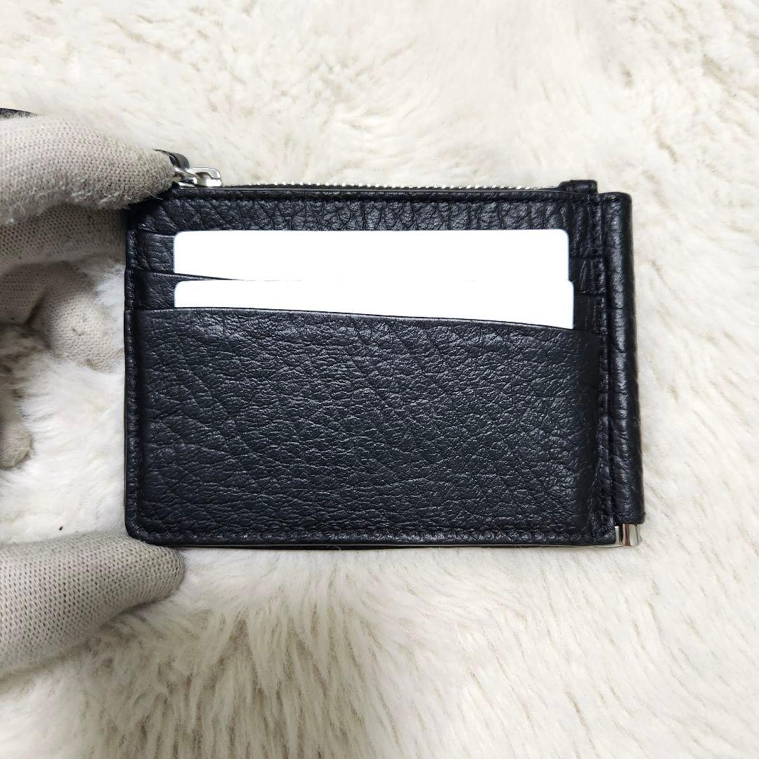 ✨極美品　正規品✨マルジェラ　マネークリップ　二つ折り　ステッチ　カレンダー　黒
