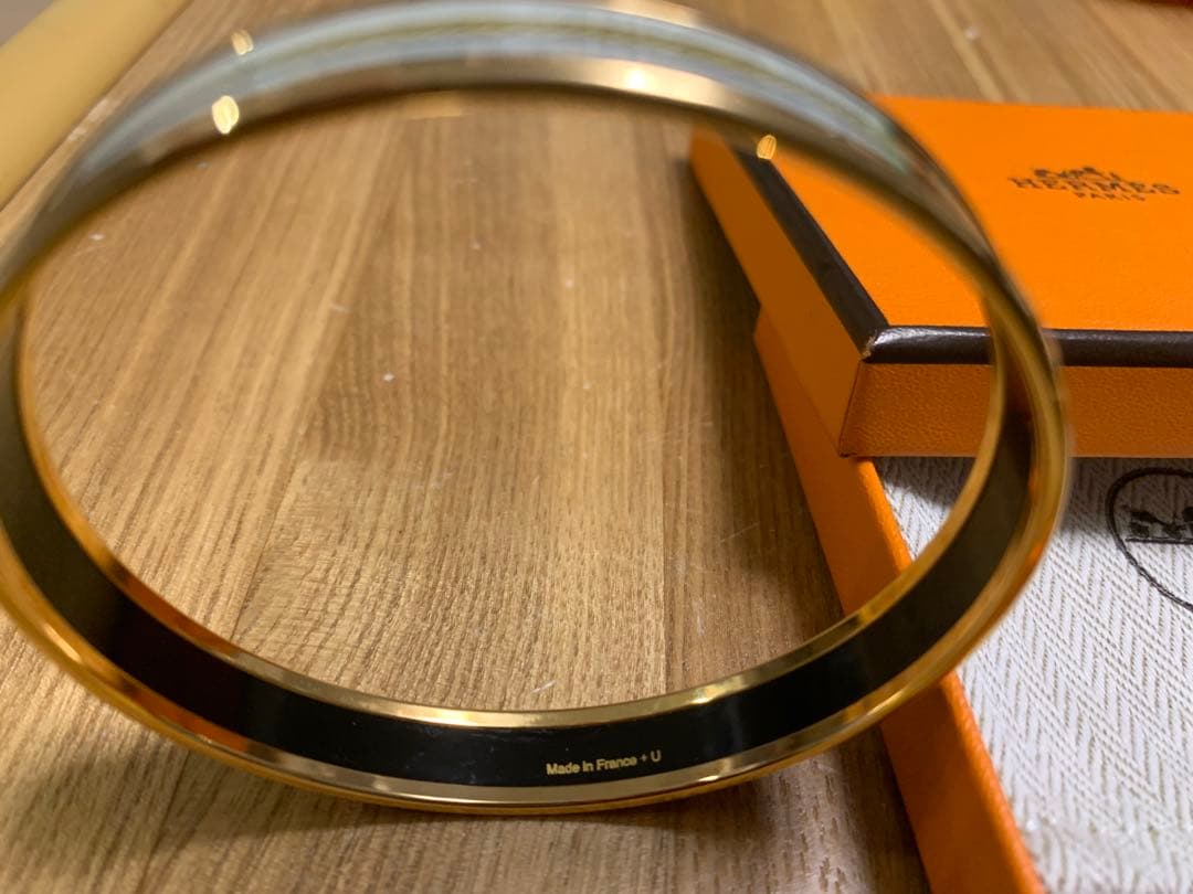 未使用　HERMES エルメス バングル 内周21cmエマイユ