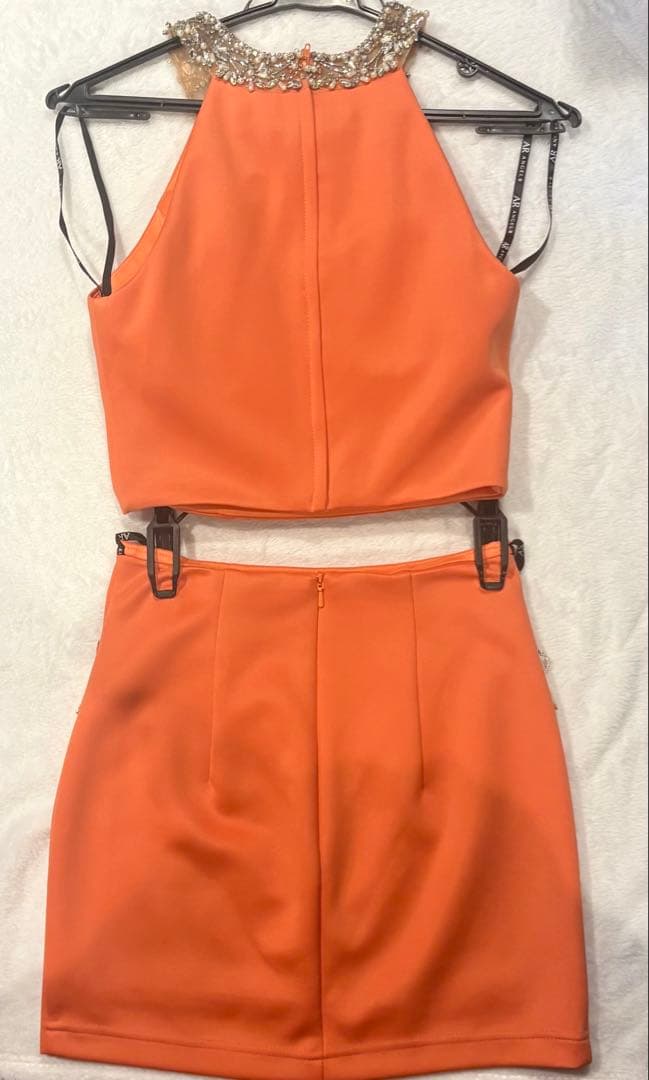 【ほぼ新品】エンジェルアールビジュー 2ピースタイトミニドレス クリーニング済