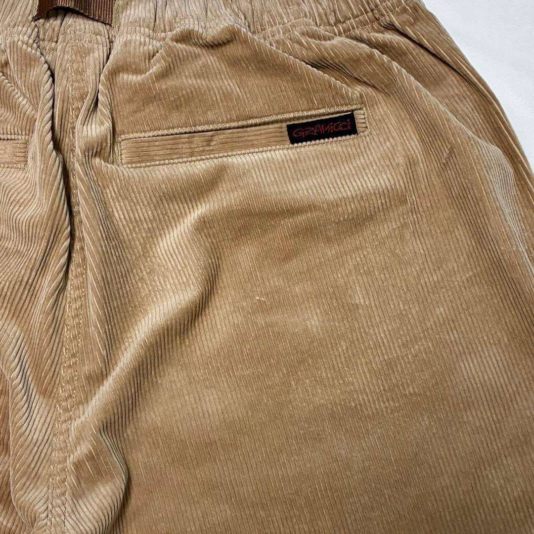美品 GRAMICCI グラミチ コーデュロイルーズテーパードパンツ ベージュL