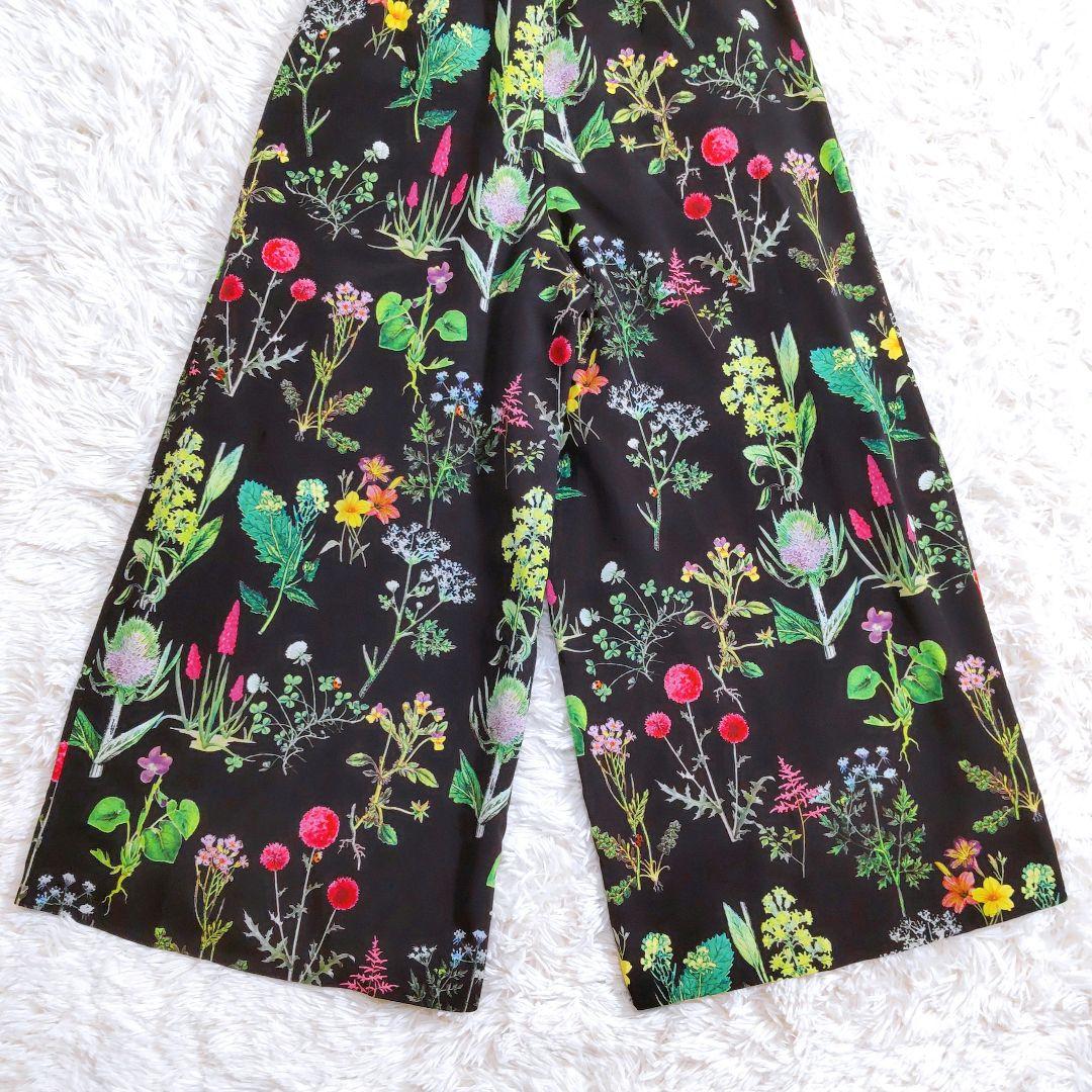 ルルウィルビー スプリングガーデンオールインワン 花柄 黒