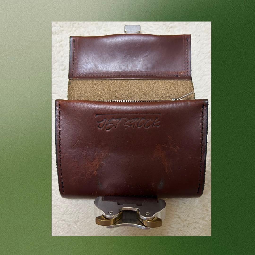 JETSTOCK ジェットストック　レザー ミニ財布 ブラウン 金属バックル付き