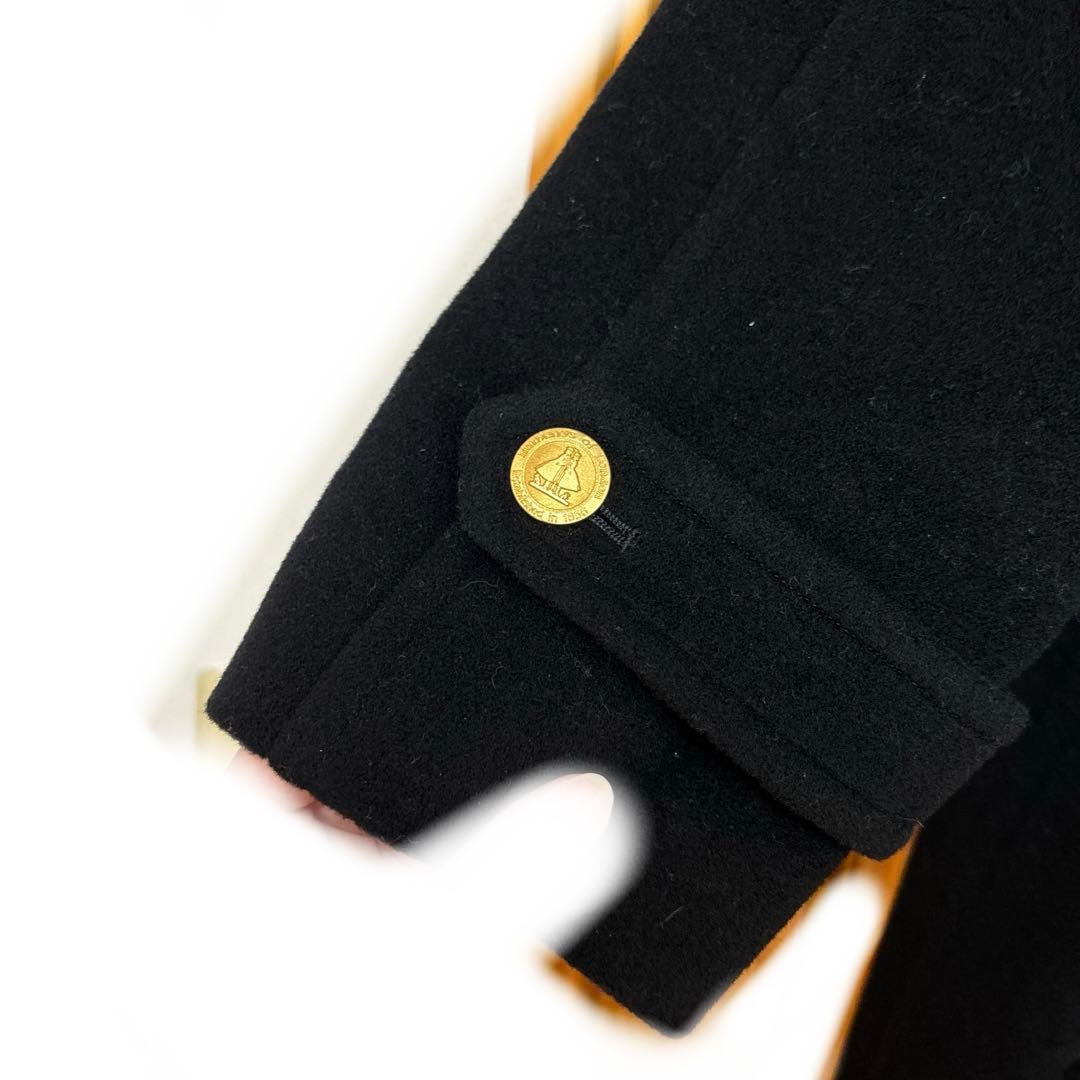 Burberry's 黒 ウール ダブルブレスト コート