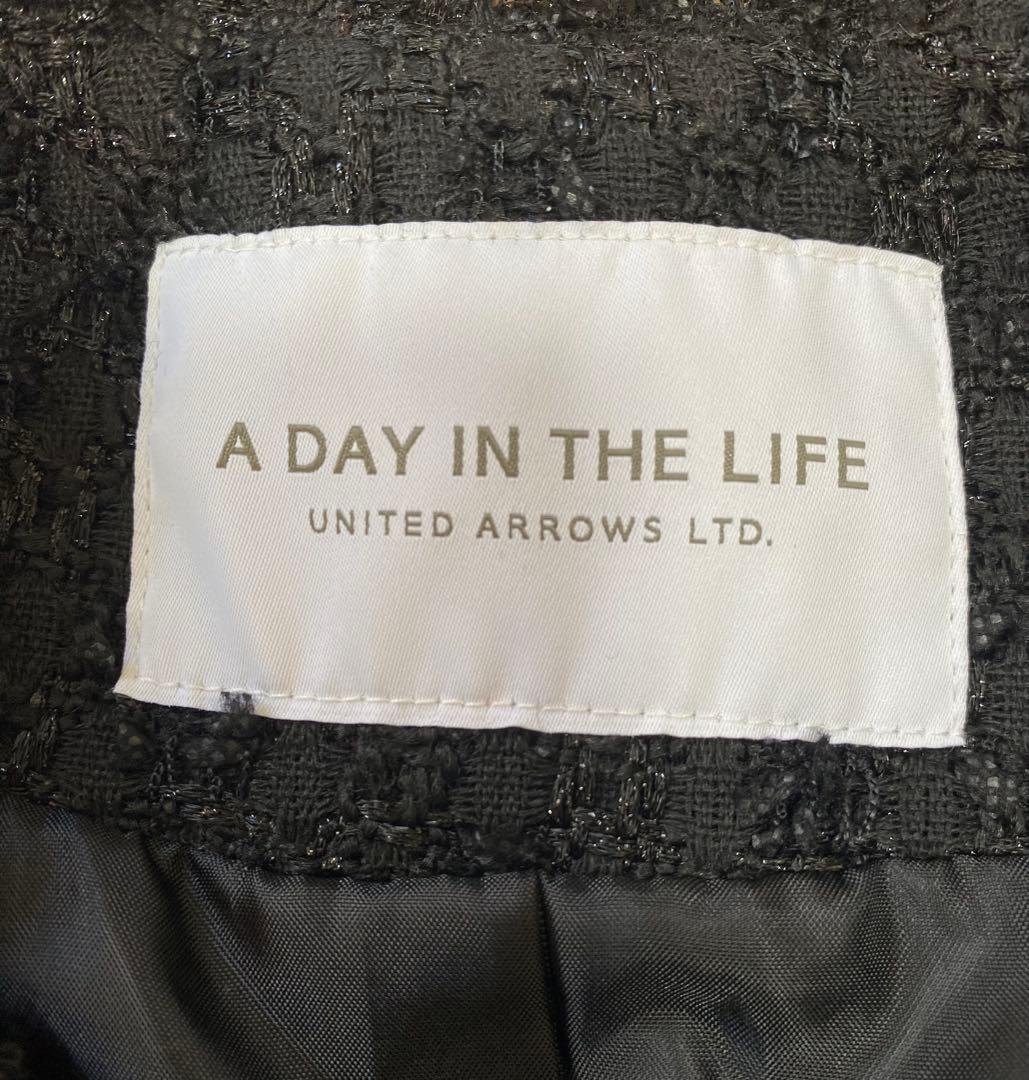 【お値下げ】UNITEDARROWS ツイードジレ　金ボタン ブラック