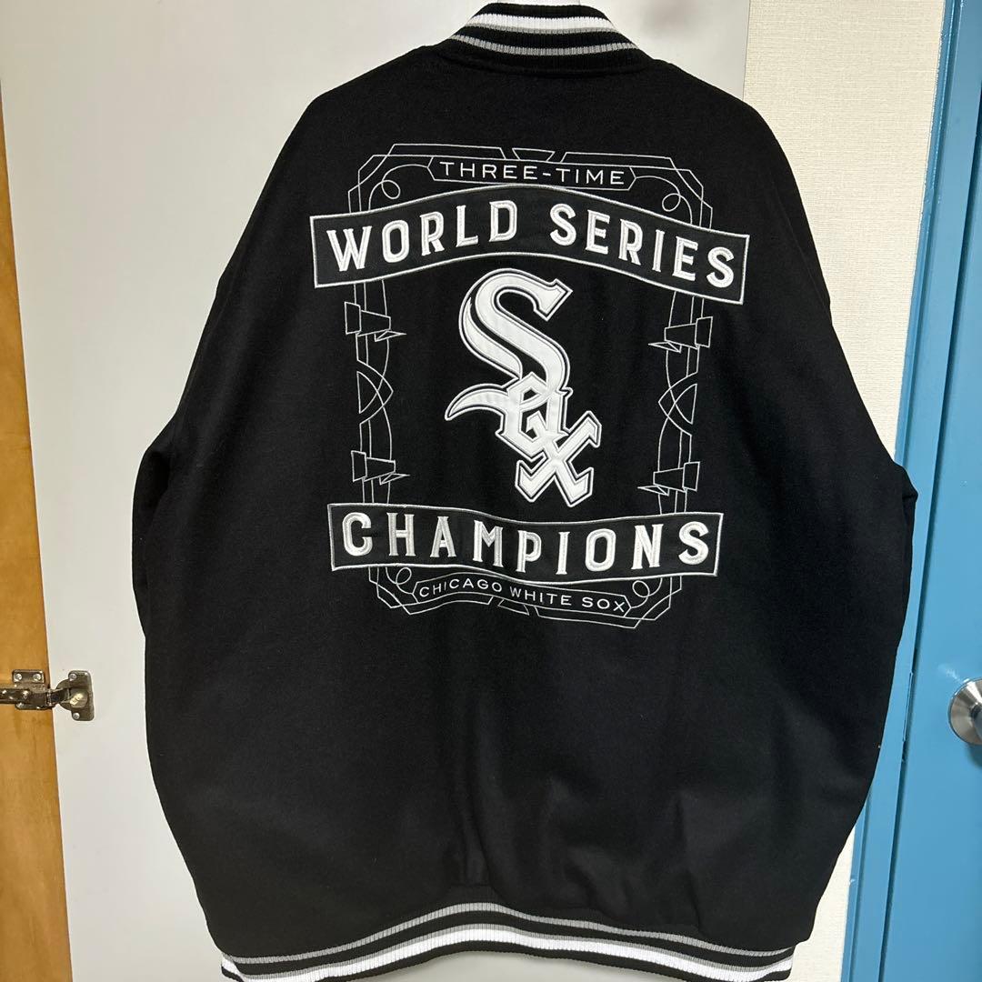 超希少 ホワイトソックス 総刺繍 MLB ジャケット スタジャン リバーシブル